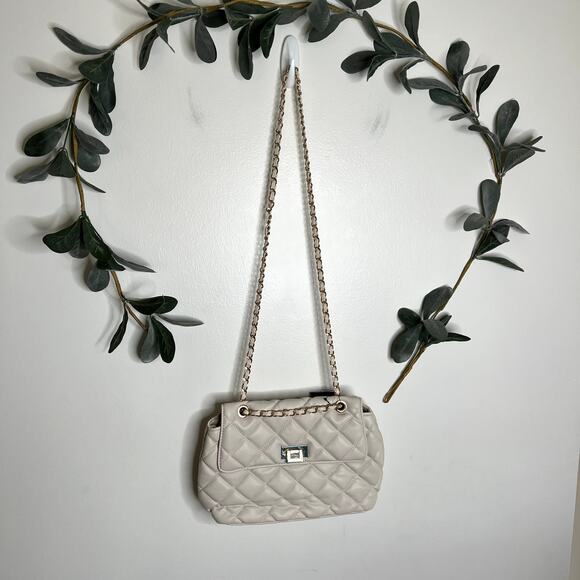 NWT Forever 21 Cream and Gold Chain Purse - Picture 6 of 7